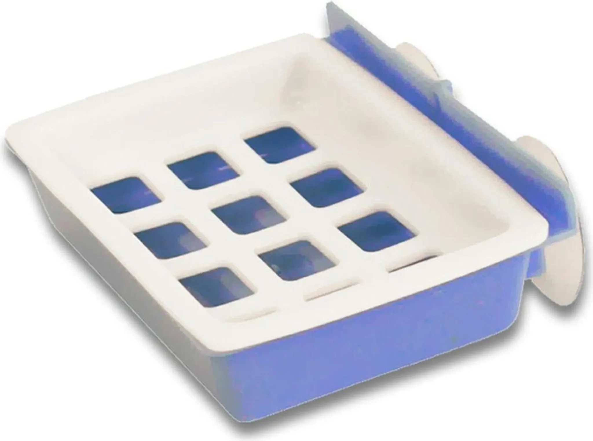 Seifenschale rechteckig 12,5 × 8,5 cm mit Saugnäpfen – Farbmix