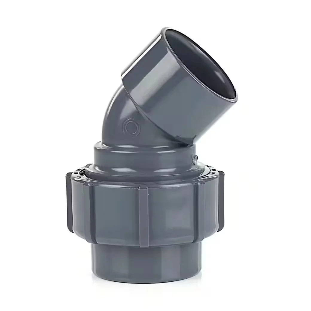 HAF PVC Flexfit Übergang 45 Grad 50 mm Klemm zu Klebemuffe PN4
