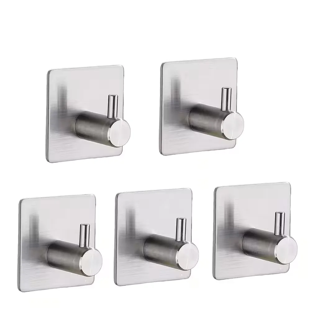 TECBULL Handtuchhaken Klebehaken Edelstahl Wandhaken selbstklebend V1