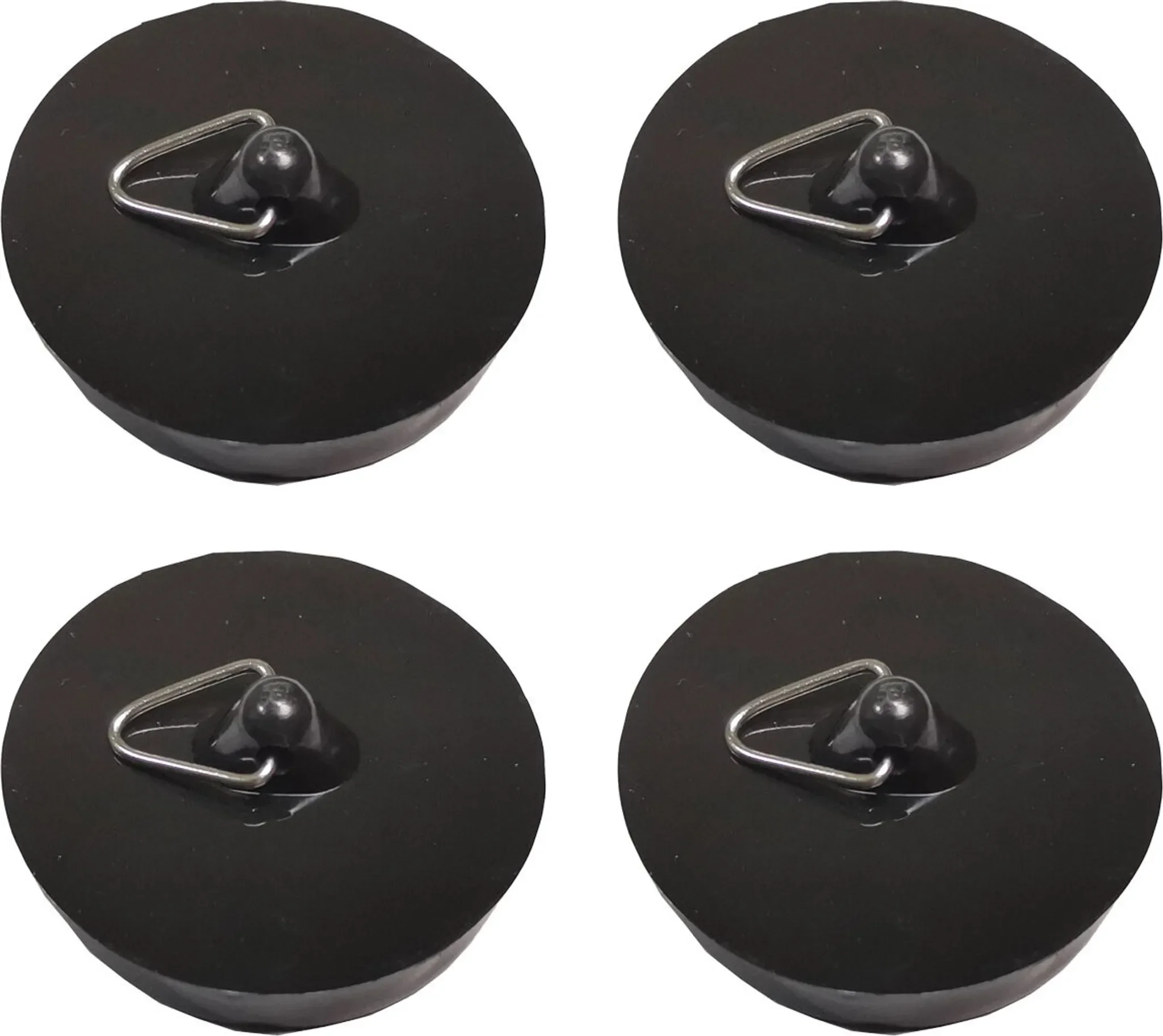 Abflussstopfen für Spüle & Waschbecken – 4er-Set, Schwarz