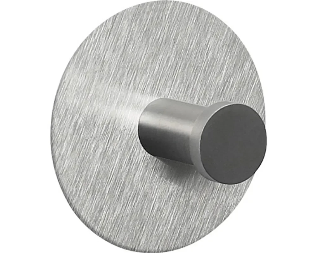 Spirella Punt Handtuchhaken 6 cm gebürsteter Stahl selbstklebend
