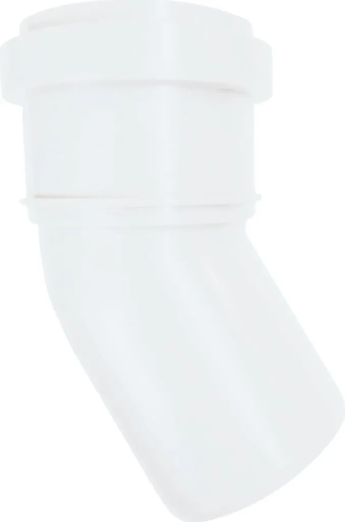 hydroland Abwasserbogen DN32 22 Grad PP Rohrverbinder weiß Dichtung