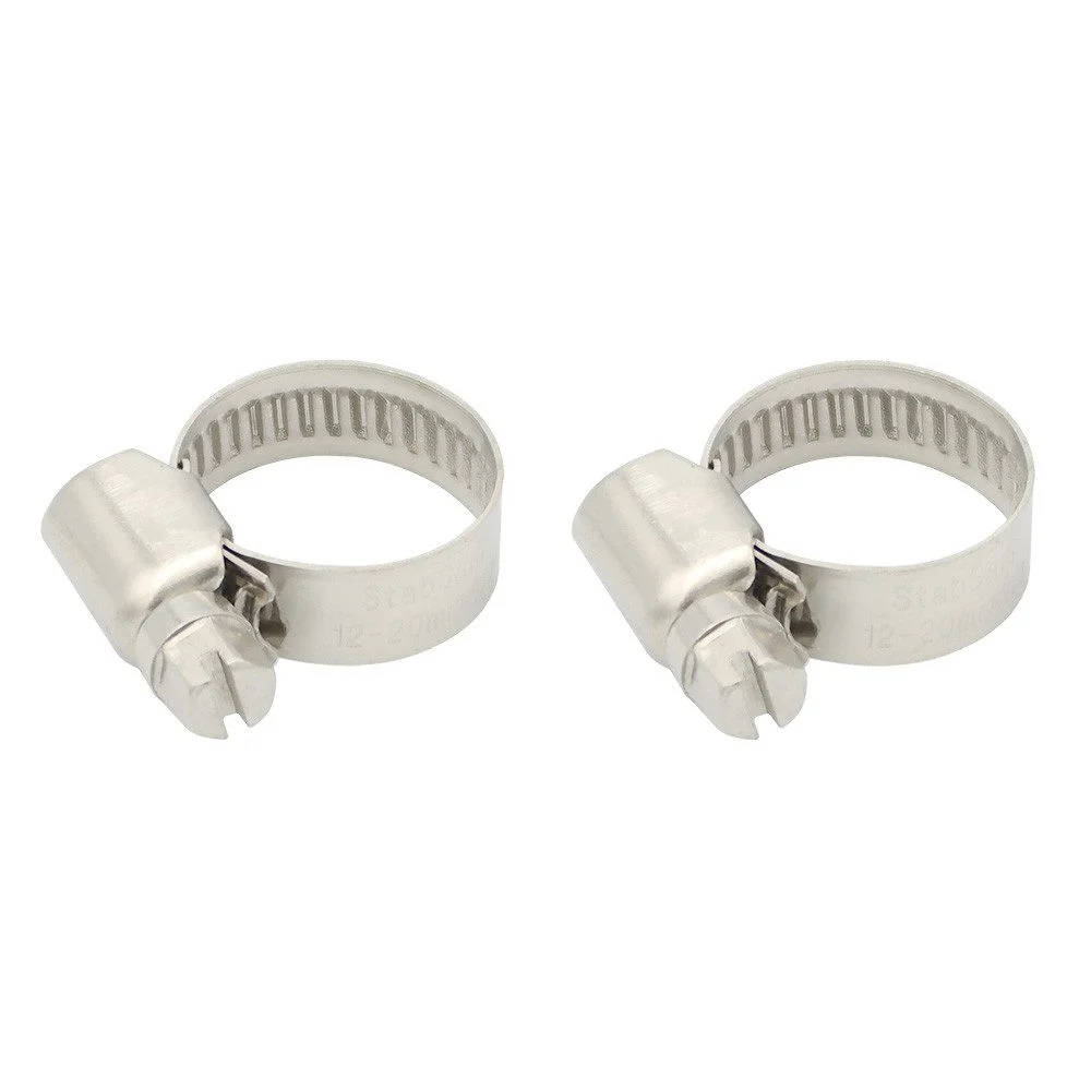 Verzinkte Schlauchschellen 12–20 mm – 2er-Set, DIN 3017