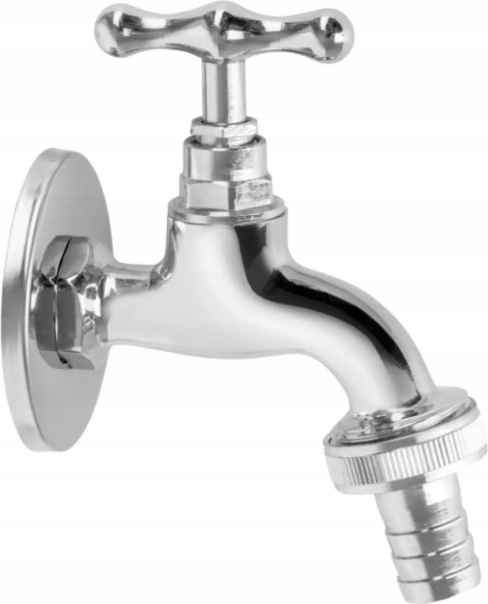 Gartenhahn 1/2" – dekoratives Auslaufventil, verchromt, Schnellanschluss