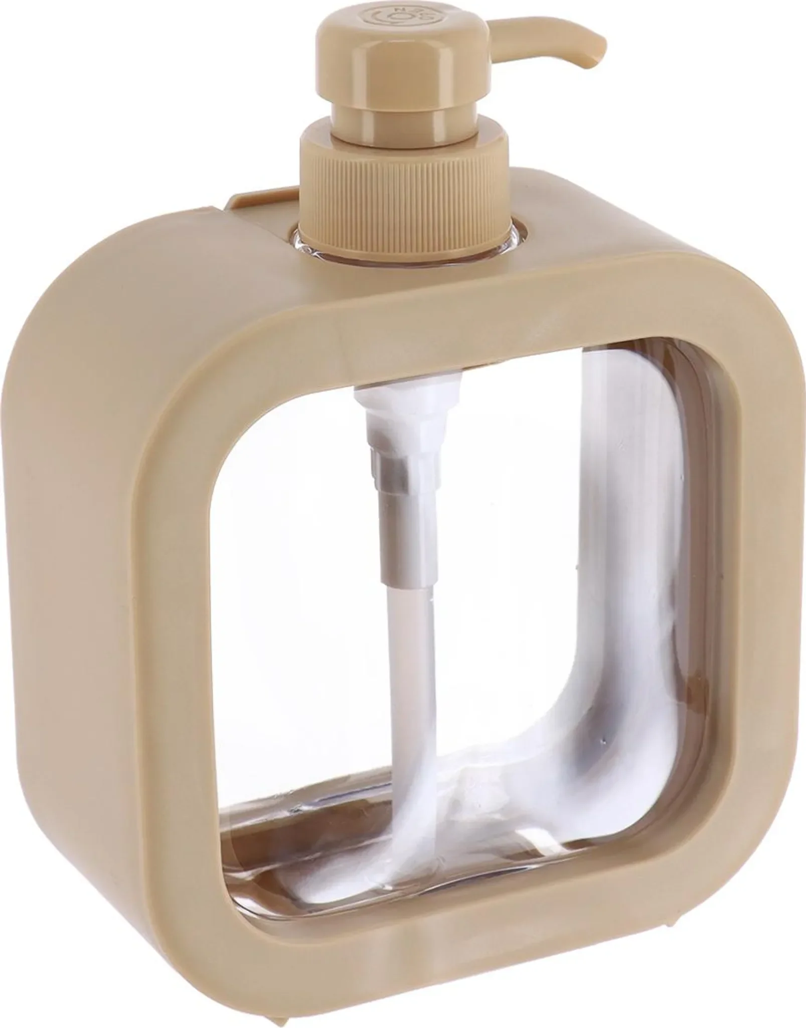Seifenspender Creamy – 500 ml, Beige, transparent