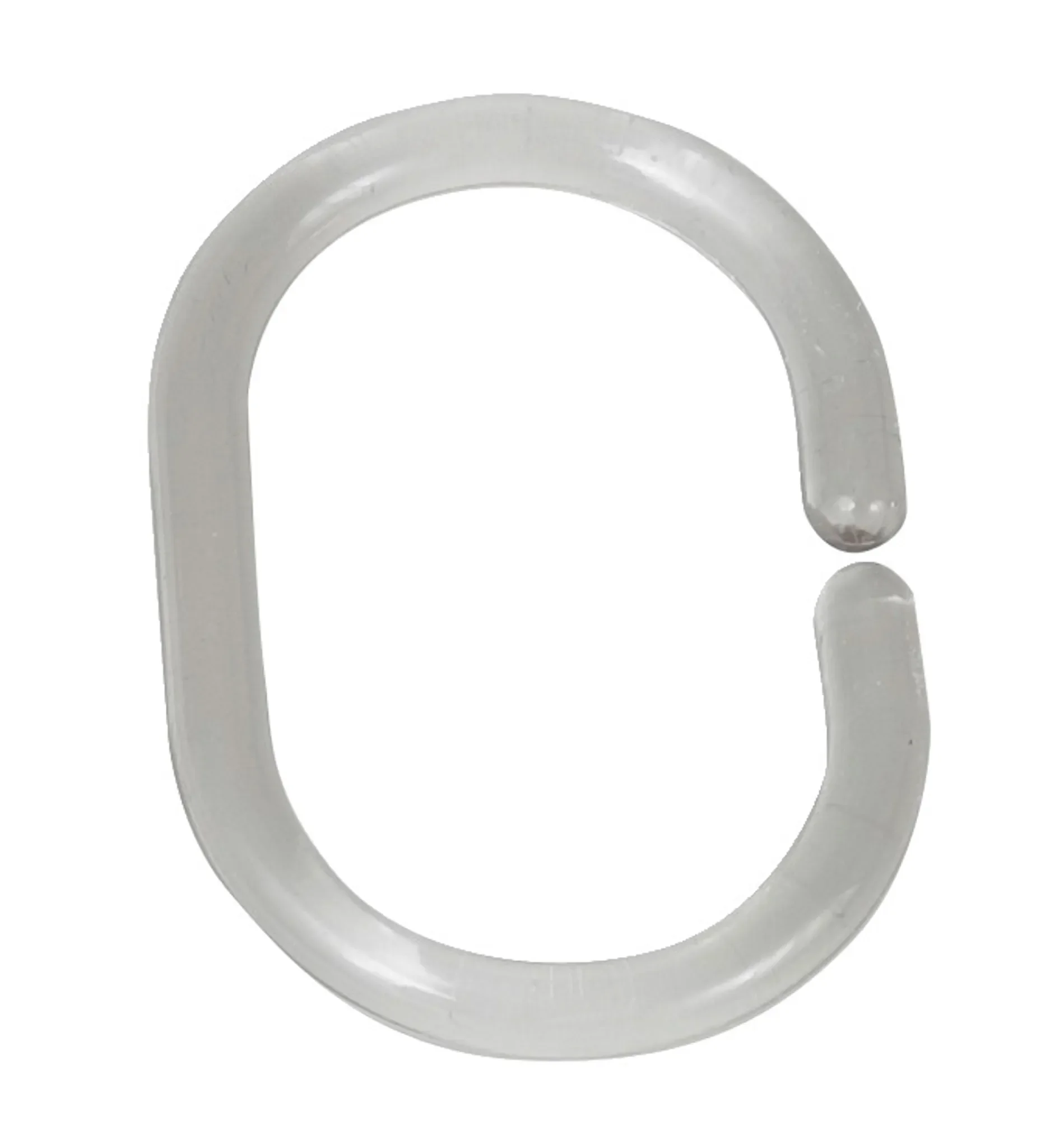 Duschvorhangringe – Transparent, klein, 12er-Set