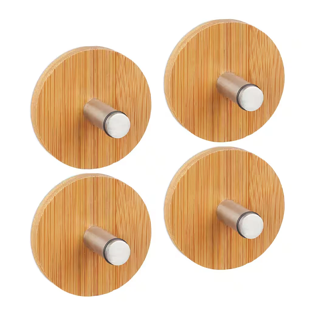 Relaxdays Kleiderhaken Handtuchhaken selbstklebend 4er Set Wandhaken