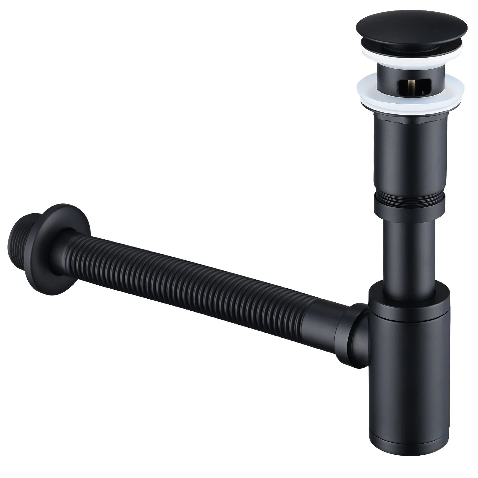 HOMELODY Pop-Up Ablaufgarnitur Siphon mit Überlauf Röhrensiphon Set