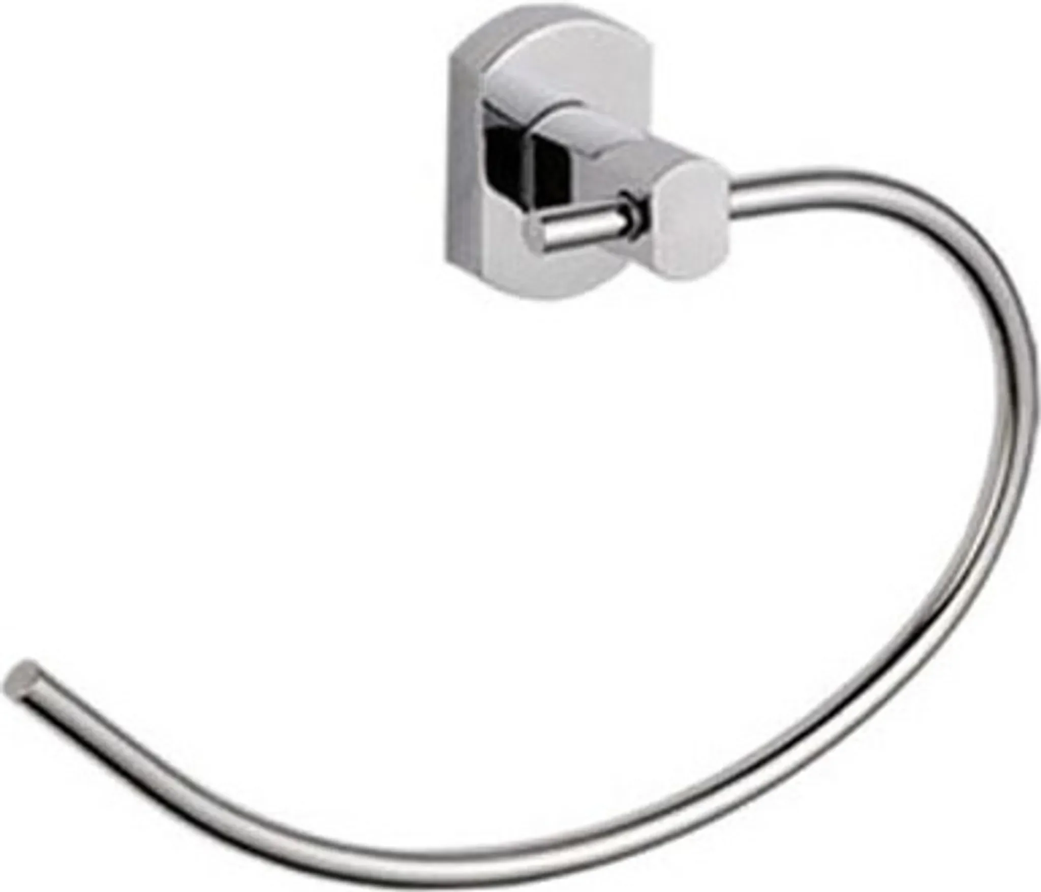 Design Handtuchring – massiv, verchromtes Messing