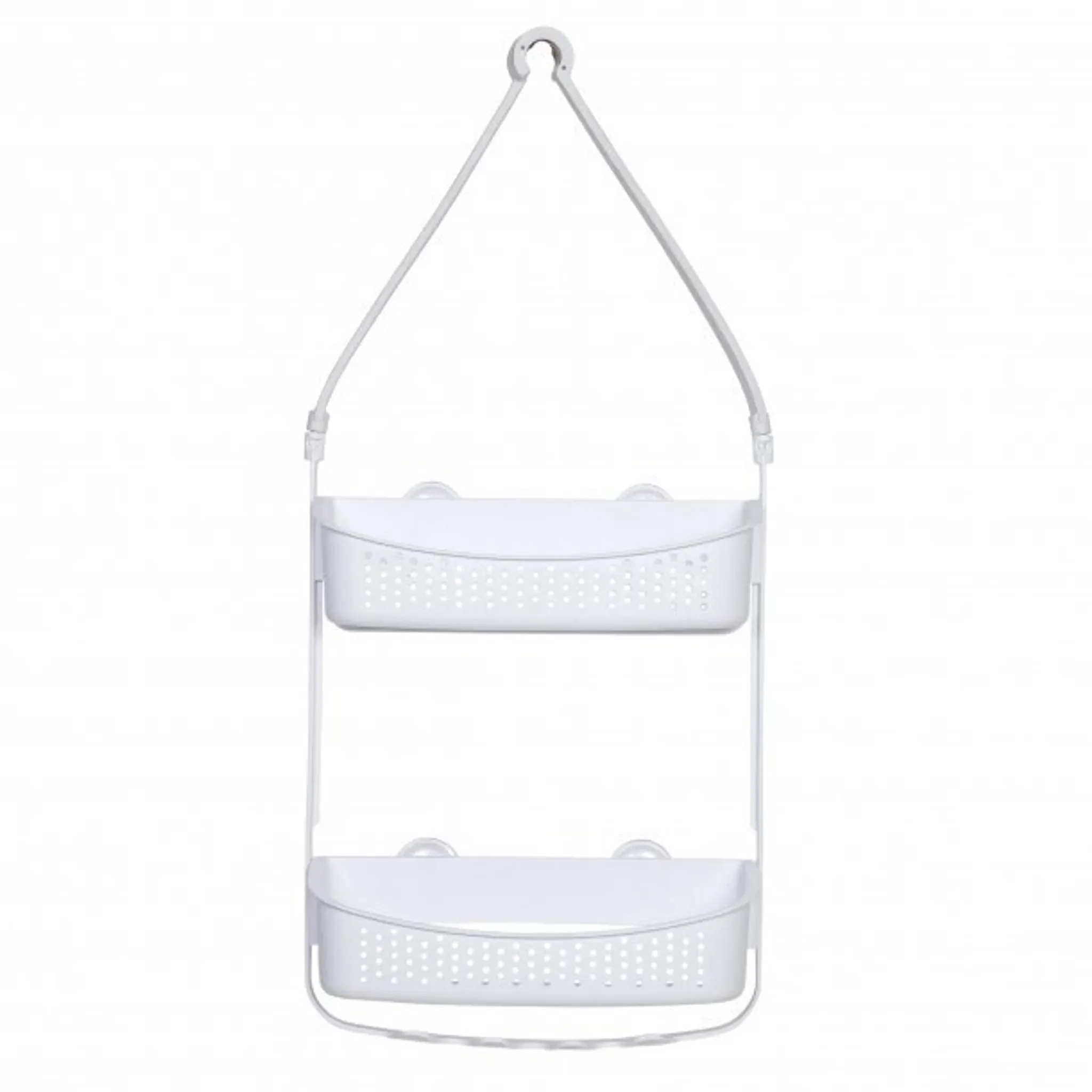 Dusch-Hängeregal aus Kunststoff – Weiß, groß