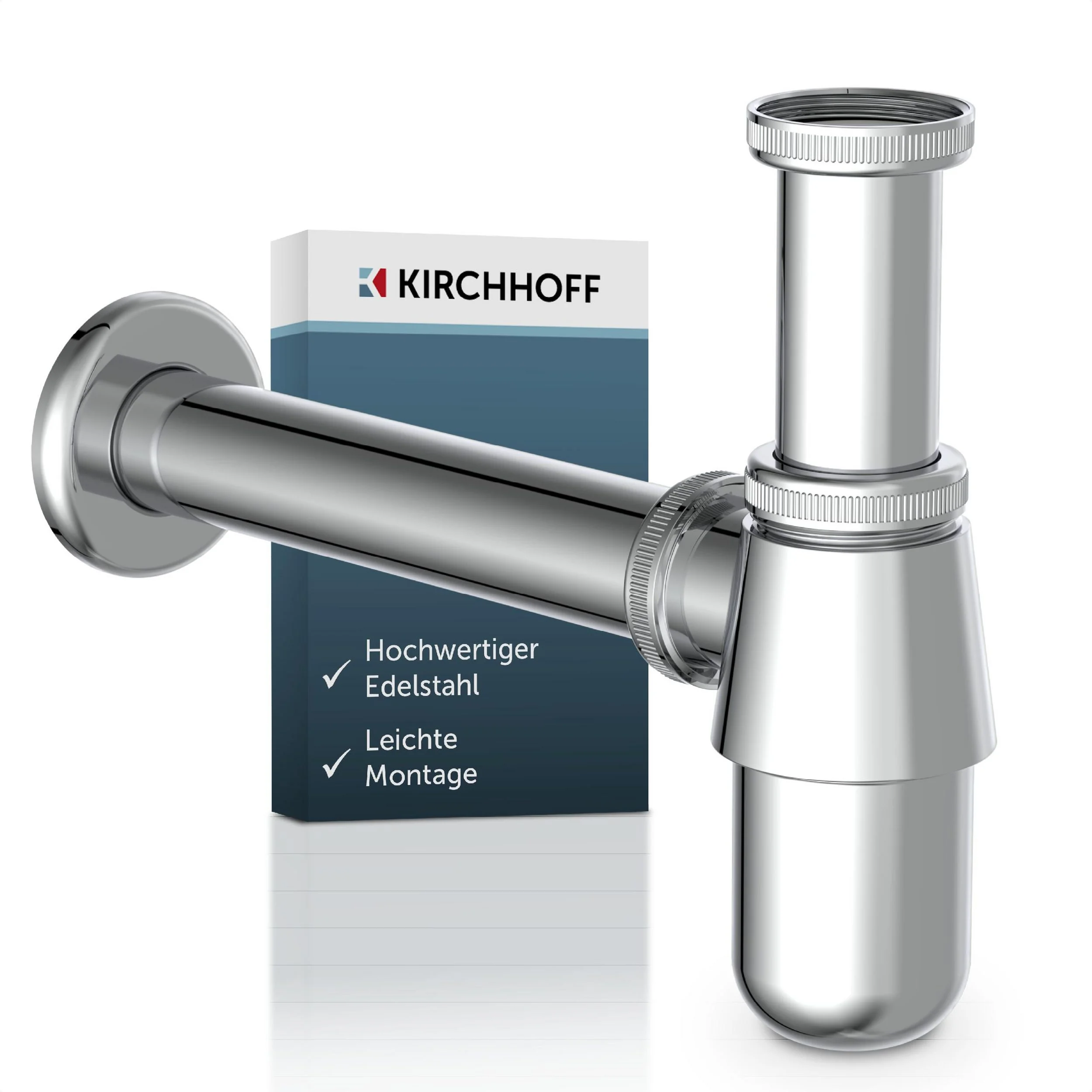 Kirchhoff Siphon Flaschensiphon Chrom 1 1/4 x 32 mm Waschbecken